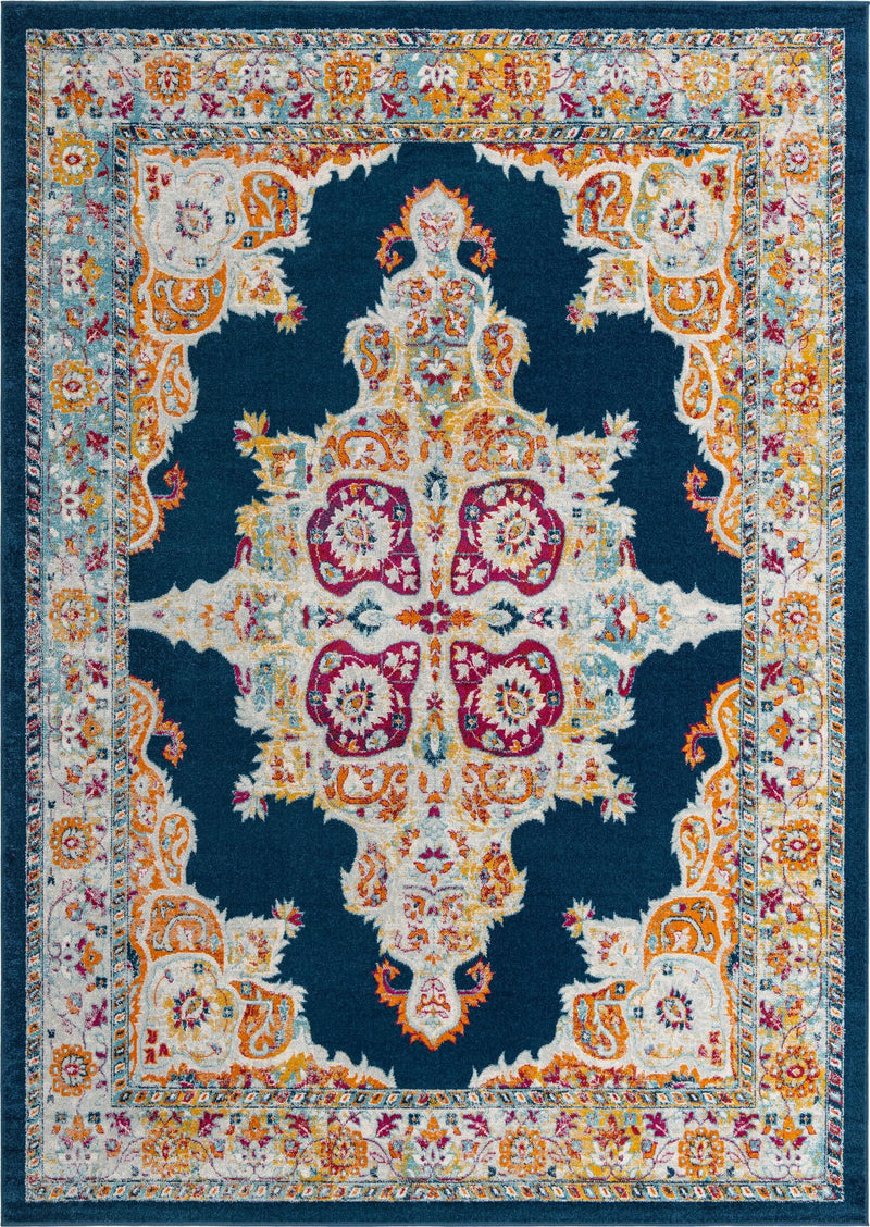 Beverly Grove Collection Area Rug - Fairfax (Navy Blue) Rectangle Navy Blue Main