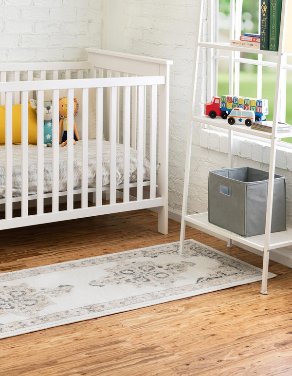 Beverly Grove Collection Area Rug - Fairfax (Ivory) Runner Ivory lifestyle 23