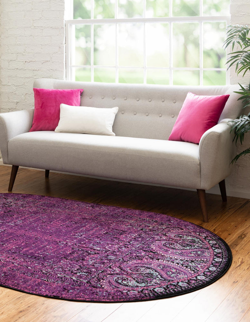 Ankara Elegance Collection Area Rug - Cappadocia Oval Lilac lifestyle 26