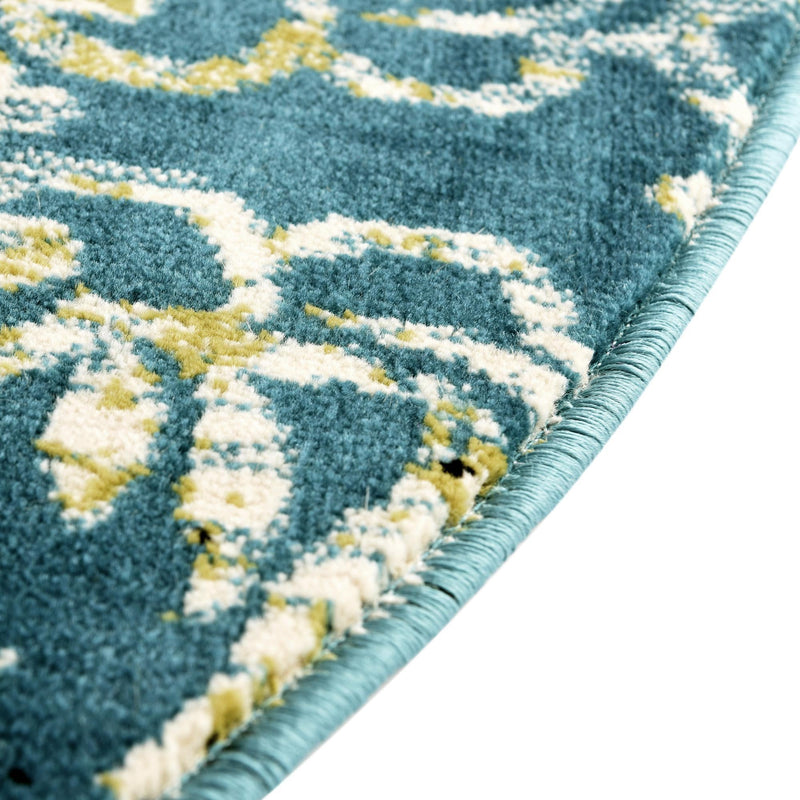 Ankara Elegance Collection Area Rug - Pamukkale Oval Blue lifestyle 41