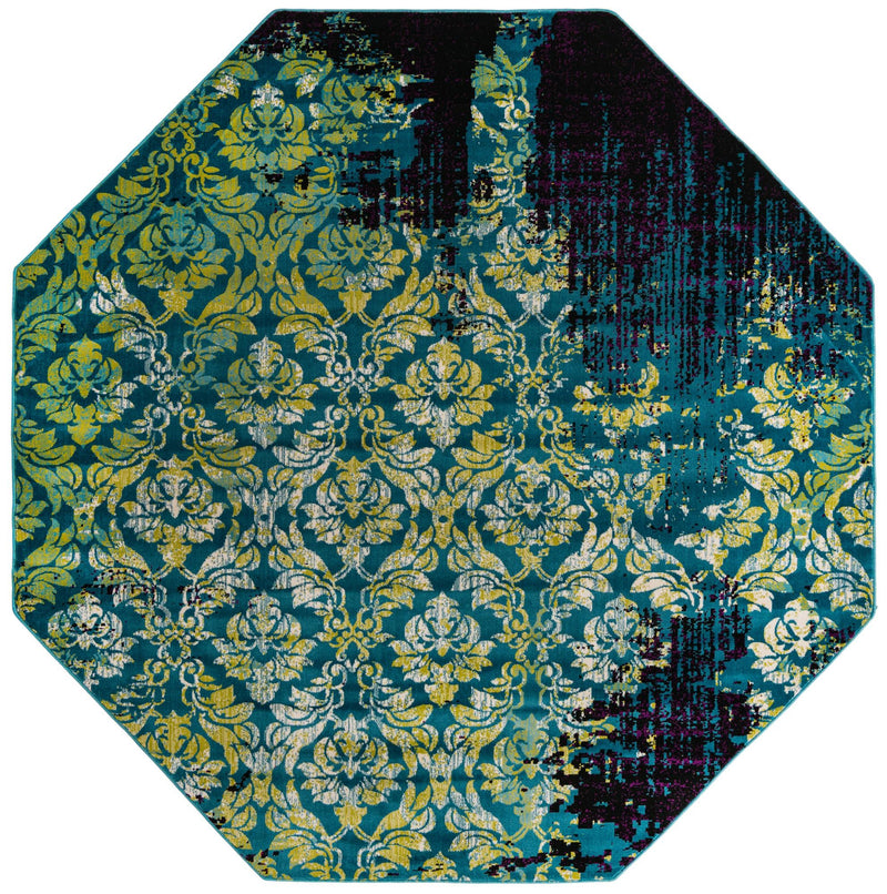Ankara Elegance Collection Area Rug - Pamukkale Octagon Blue lifestyle 23