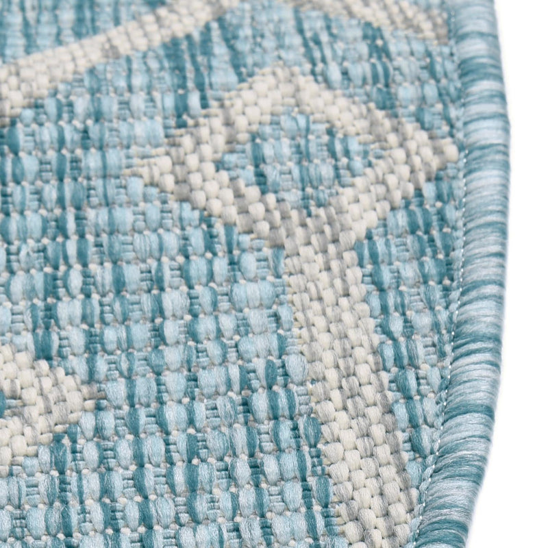 Garden Lattice Oasis Collection Area Rug - Pergola (Aqua) Oval Aqua lifestyle 11