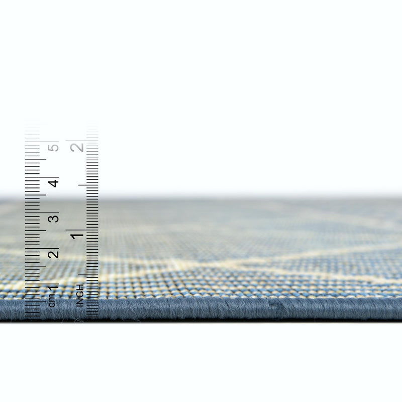 Seaside Lattice Collection Area Rug - Glade Rectangle Blue lifestyle 42
