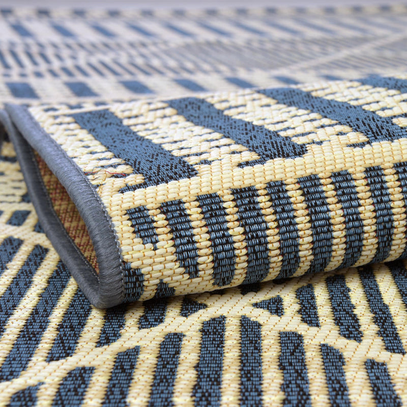 Seaside Lattice Collection Area Rug - Glade Rectangle Blue lifestyle 46