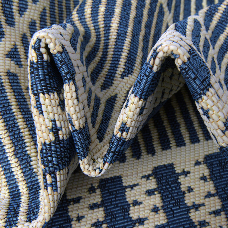Seaside Lattice Collection Area Rug - Glade Rectangle Blue lifestyle 54