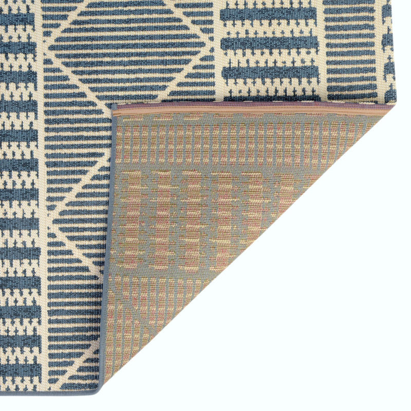 Seaside Lattice Collection Area Rug - Glade Rectangle Blue lifestyle 58