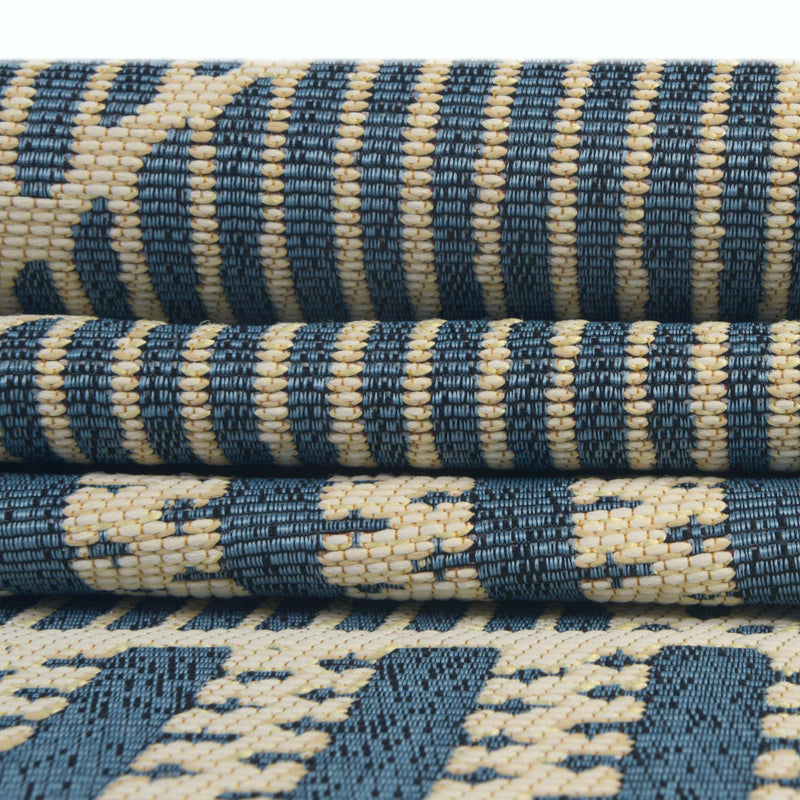 Seaside Lattice Collection Area Rug - Glade Rectangle Blue lifestyle 74
