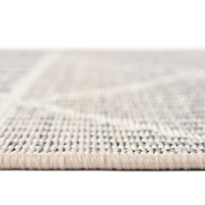 Seaside Lattice Collection Area Rug - Glade Round Gray lifestyle 169