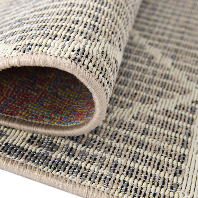 Seaside Lattice Collection Area Rug - Glade Round Gray lifestyle 171