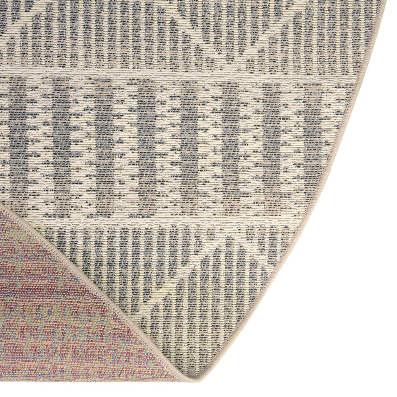 Seaside Lattice Collection Area Rug - Glade Round Gray lifestyle 179