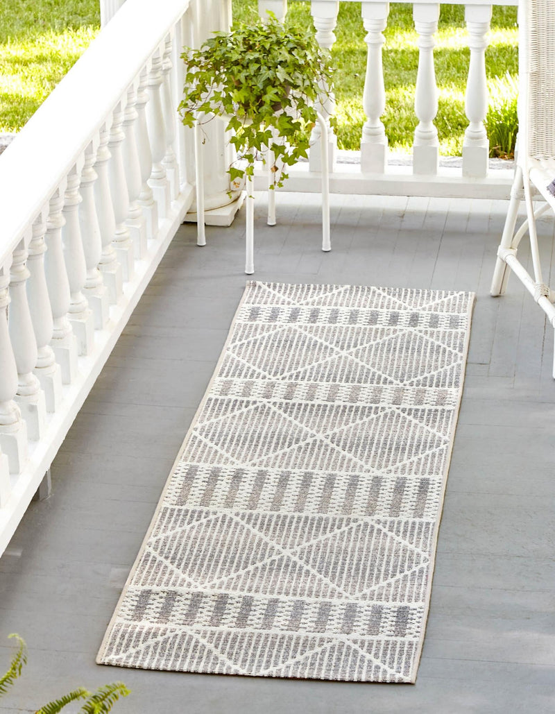 Seaside Lattice Collection Area Rug - Glade Runner Gray lifestyle 86