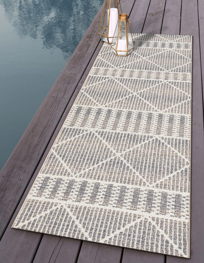 Seaside Lattice Collection Area Rug - Glade Runner Gray lifestyle 108