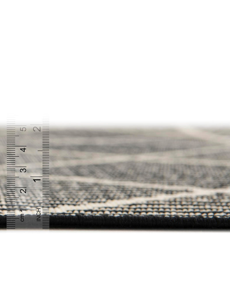 Seaside Lattice Collection Area Rug - Glade Rectangle Black lifestyle 44