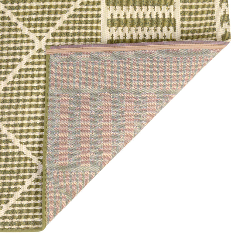 Seaside Lattice Collection Area Rug - Glade Rectangle Green lifestyle 61