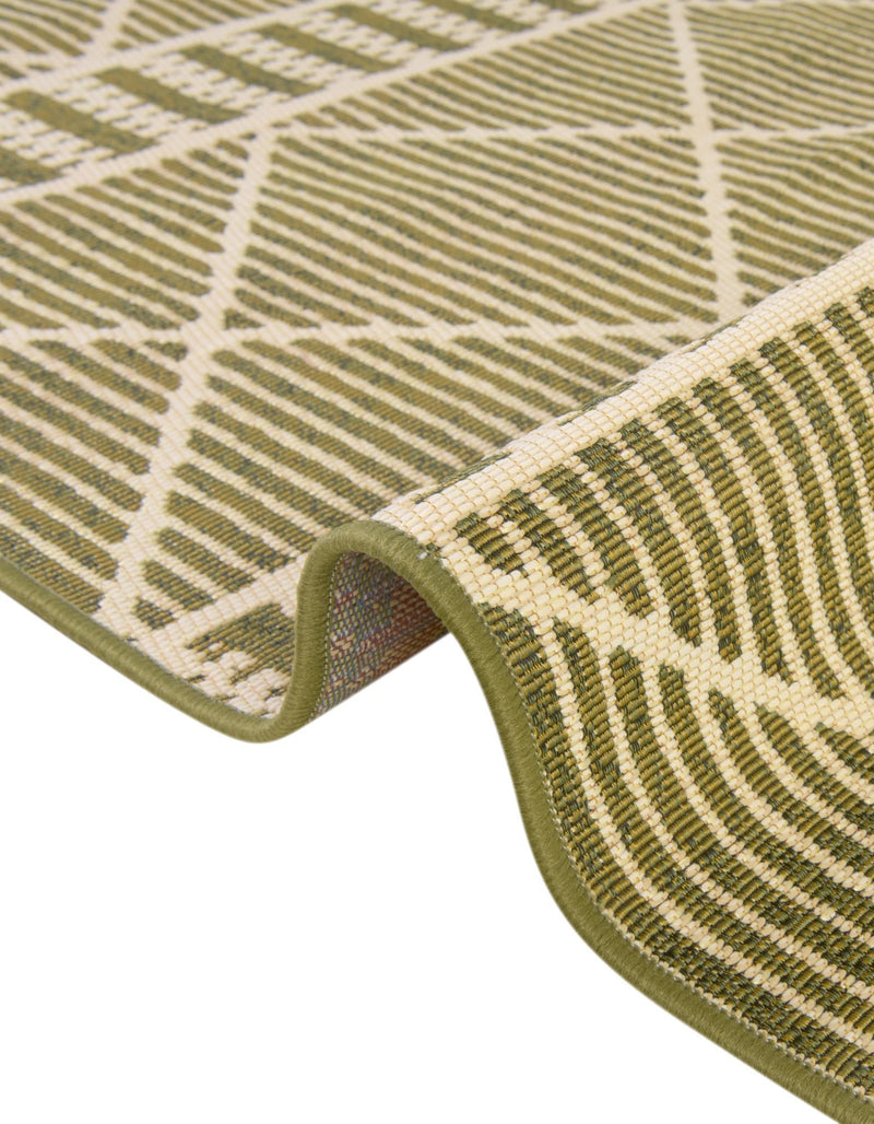 Seaside Lattice Collection Area Rug - Glade Round Green lifestyle 183