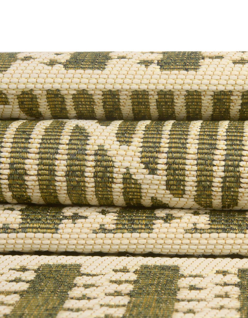 Seaside Lattice Collection Area Rug - Glade Round Green lifestyle 187