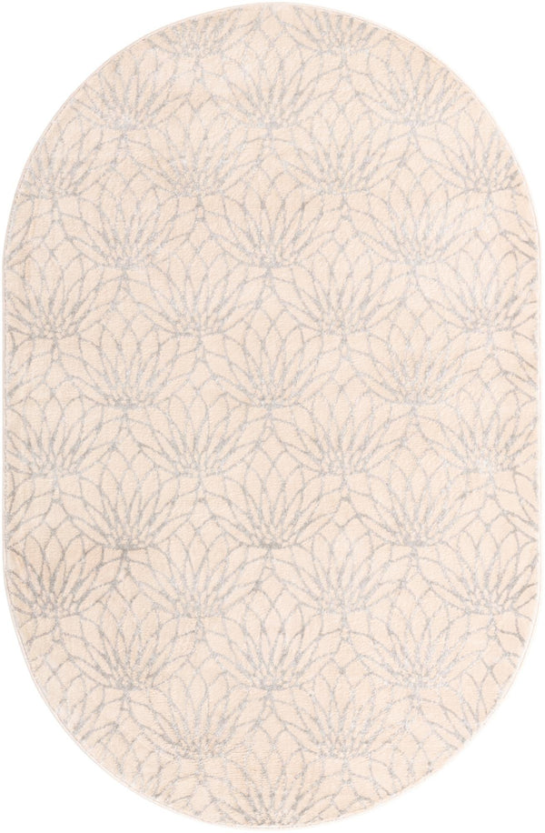 Hollywood Luxe Collection Area Rug - Rodeo Oval White Silver lifestyle 49