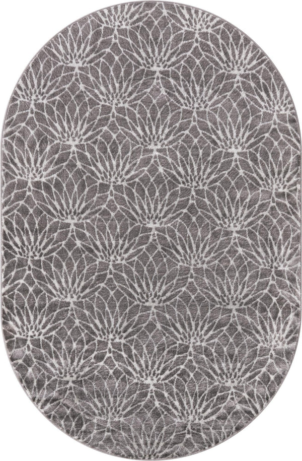 Hollywood Luxe Collection Area Rug - Rodeo Oval Gray Silver lifestyle 56