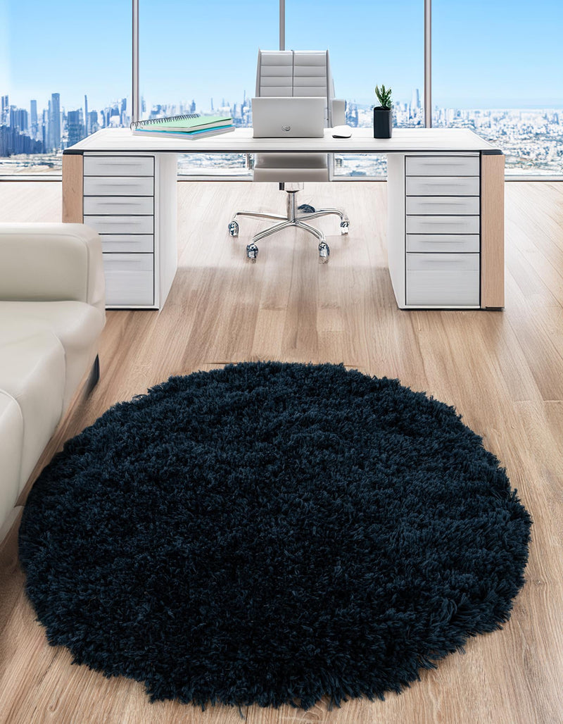 Majestic Manor Collection Area Rug - Versailles (Aegean Blue) Round Aegean Blue lifestyle 31