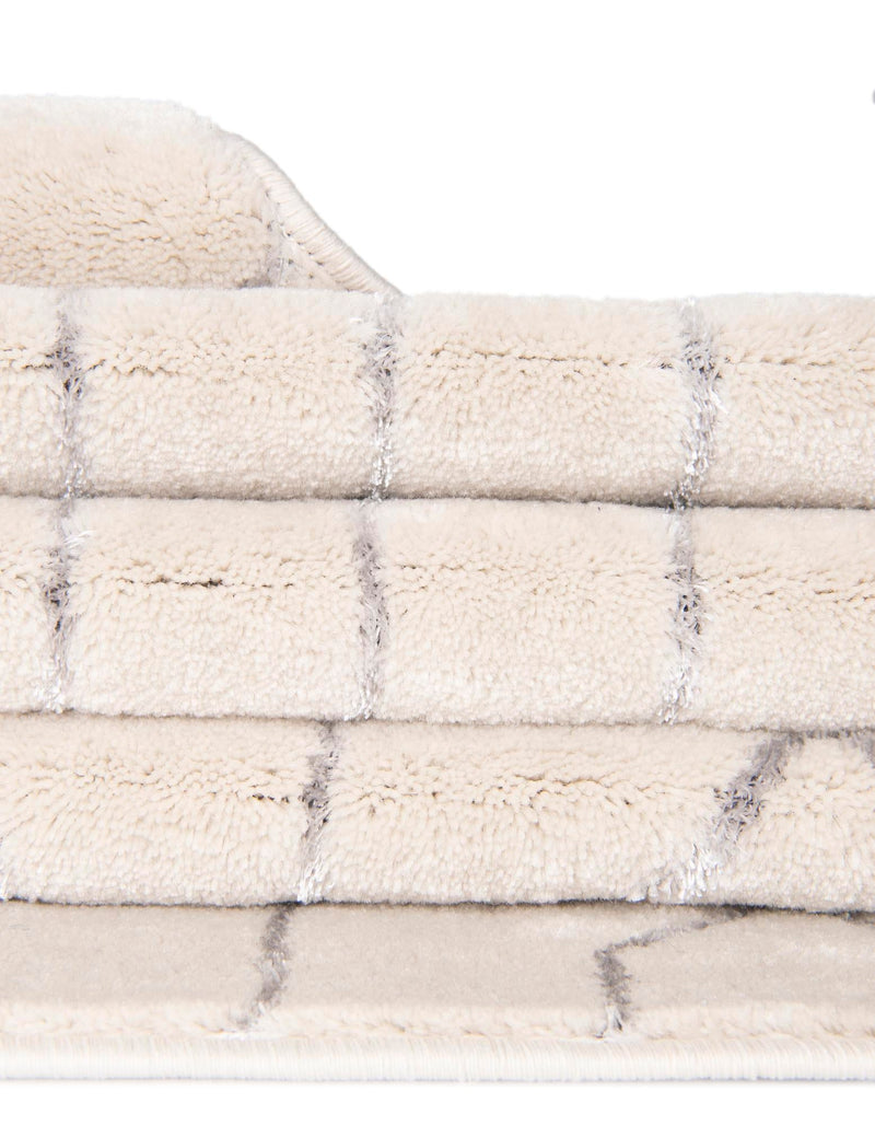 Hollywood Luxe Collection Area Rug - Sunset (White Silver) Rectangle White Silver lifestyle 23