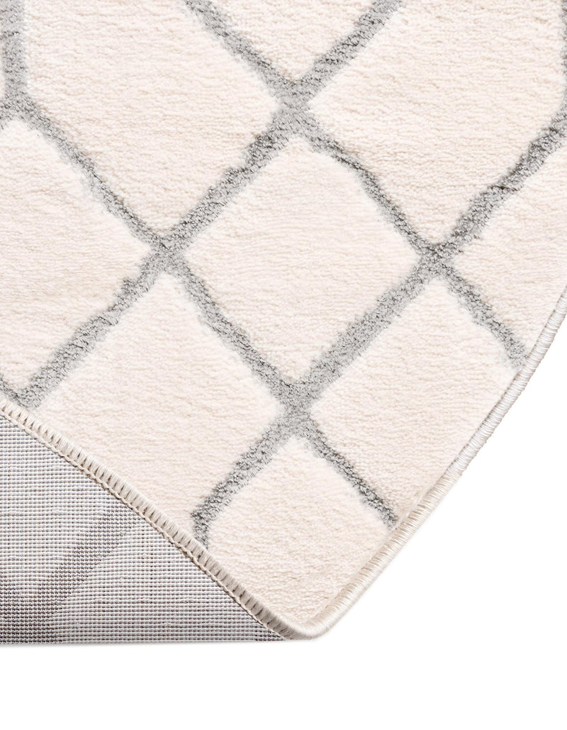 Hollywood Luxe Collection Area Rug - Sunset (White Silver) Round White Silver lifestyle 58
