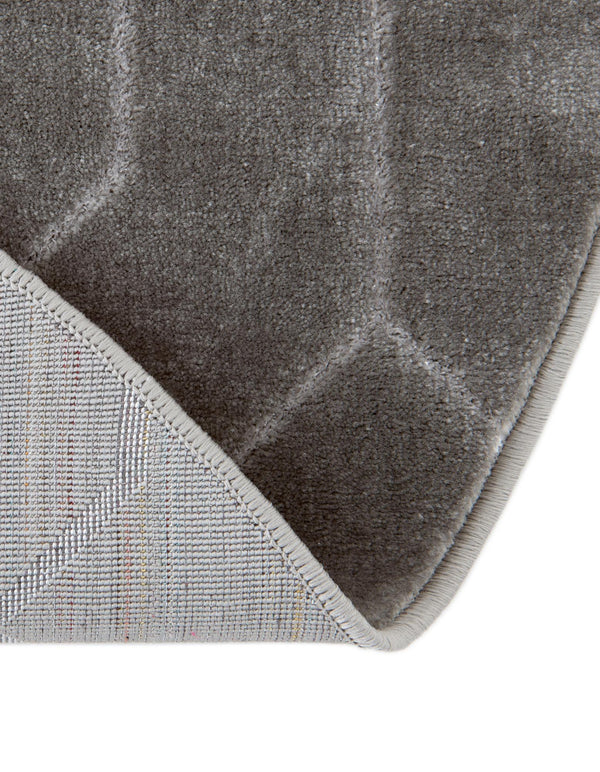 Hollywood Luxe Collection Area Rug - Sunset (Gray Silver) Round Gray Silver lifestyle 28