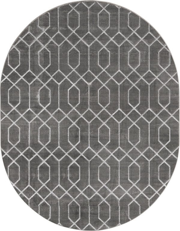 Hollywood Luxe Collection Area Rug - Sunset (Gray Silver) Oval Gray Silver lifestyle 19