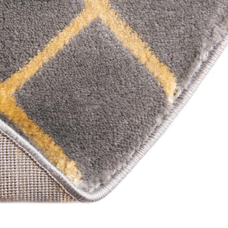 Hollywood Luxe Collection Area Rug - Sunset (Gray Gold) Round Gray Gold lifestyle 41