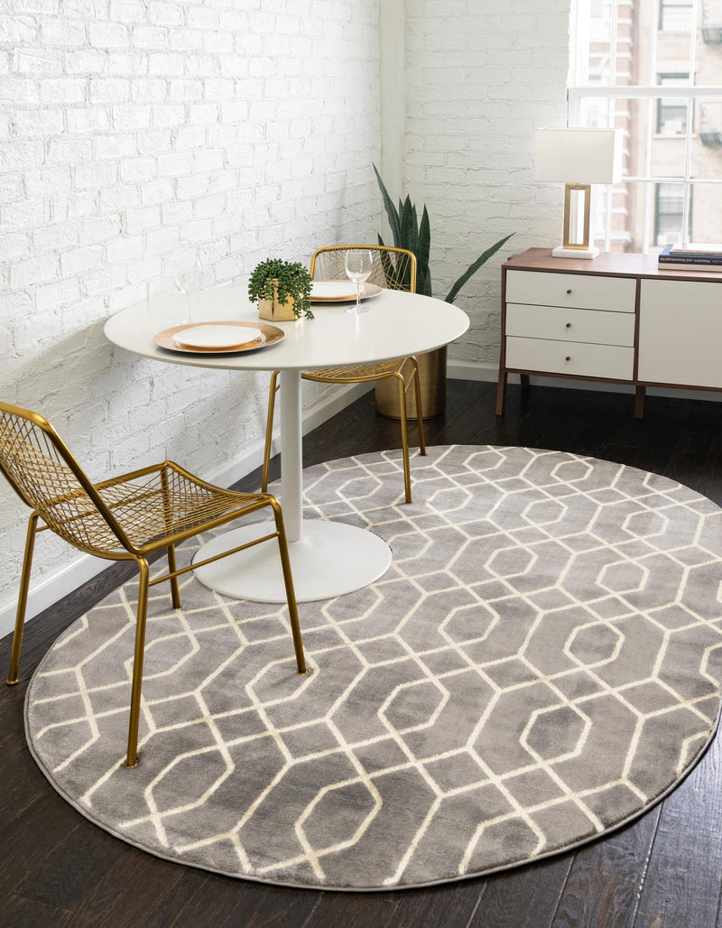 Hollywood Luxe Collection Area Rug - Sunset (Gray Gold) Oval Gray Gold lifestyle 18