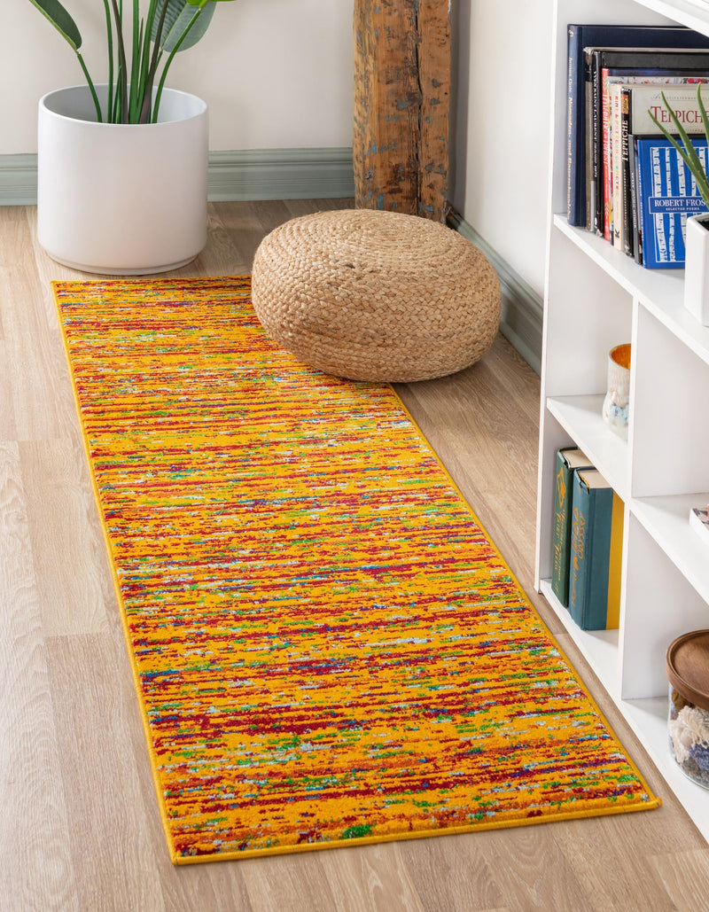 Caribbean Cove Collection Area Rug - Lucia Runner Yellow lifestyle 39