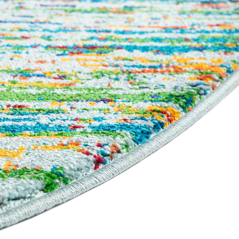 Caribbean Cove Collection Area Rug - Lucia Oval Aqua lifestyle 57