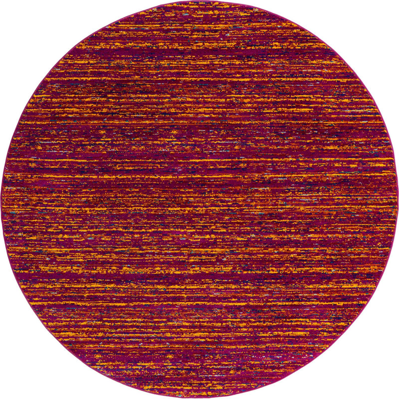 Caribbean Cove Collection Area Rug - Lucia Round Pink lifestyle 17