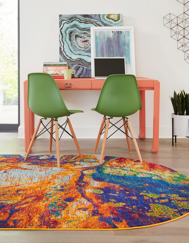 Caribbean Cove Collection Area Rug - Bequia Oval Multi lifestyle 20