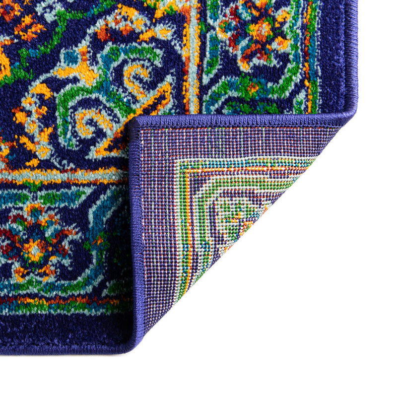 Caribbean Cove Collection Area Rug - Mustique Rectangle Navy Blue lifestyle 16
