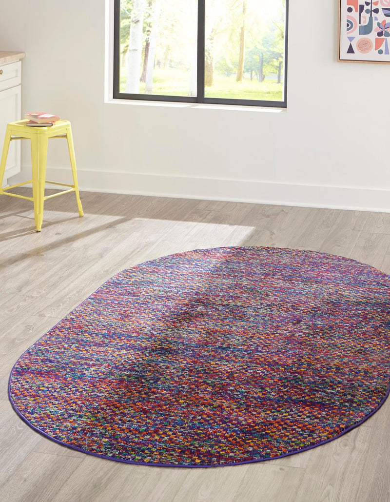Caribbean Cove Collection Area Rug - Mayreau Oval Multi lifestyle 6