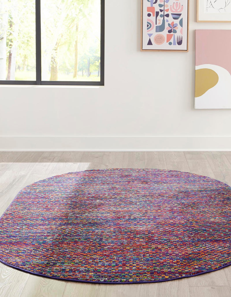 Caribbean Cove Collection Area Rug - Mayreau Oval Multi lifestyle 9