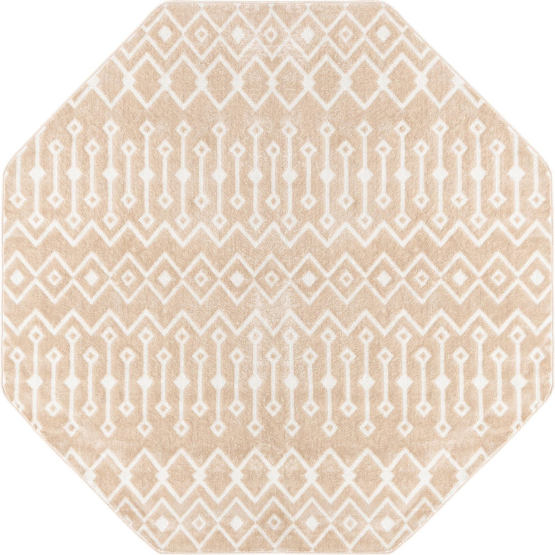 Marrakech Lattice Collection Area Rug - Essaouira (Sand) Octagon Sand lifestyle 17