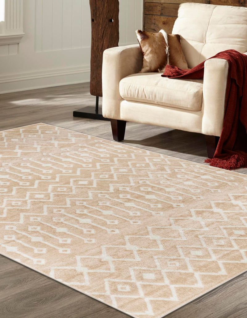 Marrakech Lattice Collection Area Rug - Essaouira (Sand) Rectangle Sand lifestyle 2