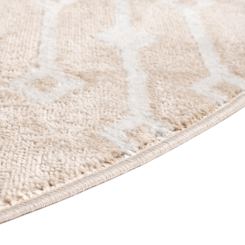 Marrakech Lattice Collection Area Rug - Essaouira (Sand) Oval Sand lifestyle 40