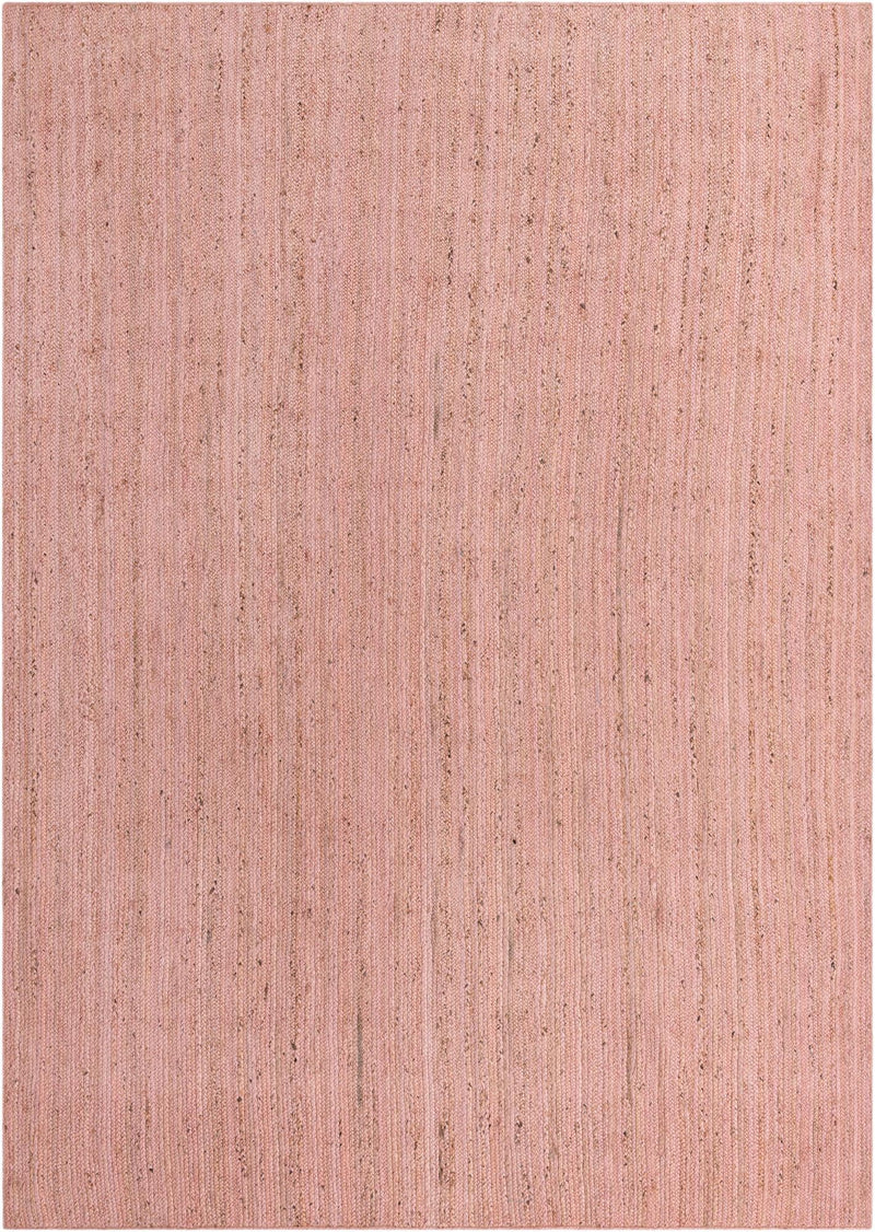 Woven Seaside Jute Collection Area Rug - Savannah (Light Pink) Rectangle Light Pink Main