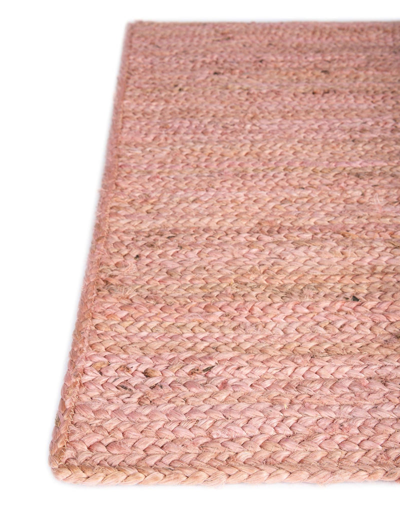 Woven Seaside Jute Collection Area Rug - Savannah (Light Pink) Rectangle Light Pink lifestyle 14
