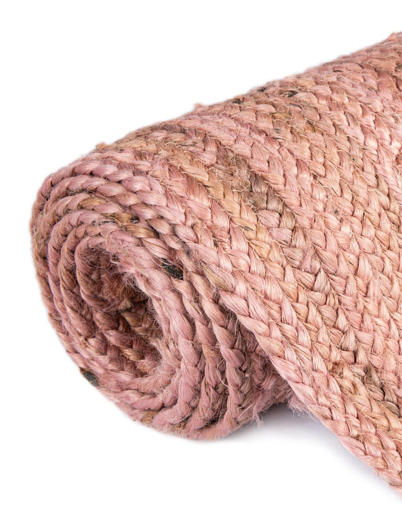 Woven Seaside Jute Collection Area Rug - Savannah (Light Pink) Rectangle Light Pink lifestyle 19