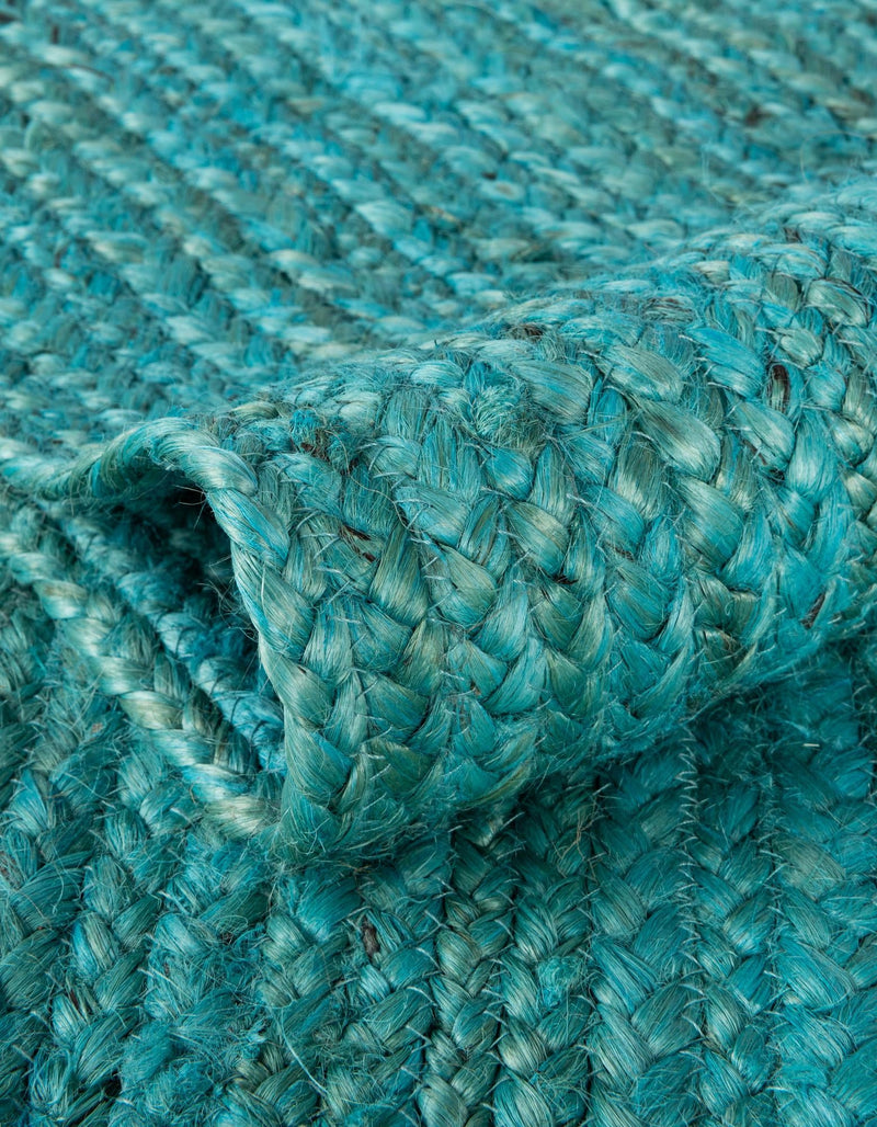 Woven Seaside Jute Collection Area Rug - Savannah (Turquoise) Rectangle Turquoise lifestyle 14