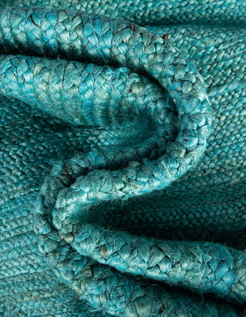 Woven Seaside Jute Collection Area Rug - Savannah (Turquoise) Rectangle Turquoise lifestyle 16