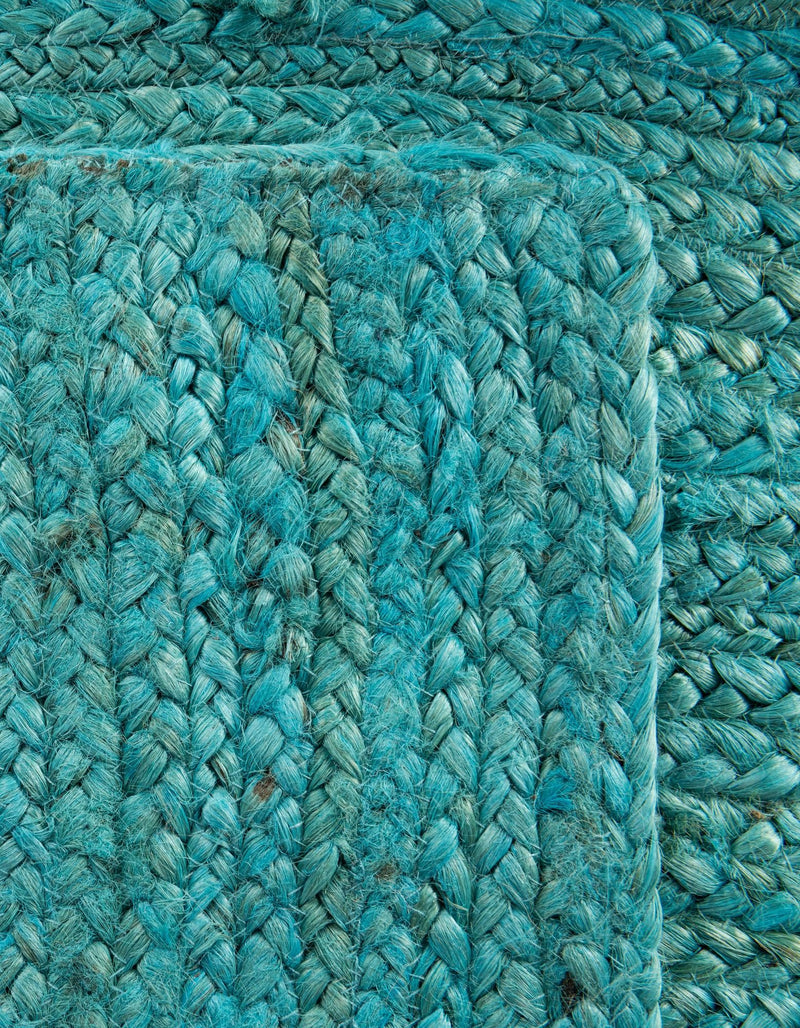 Woven Seaside Jute Collection Area Rug - Savannah (Turquoise) Rectangle Turquoise lifestyle 17