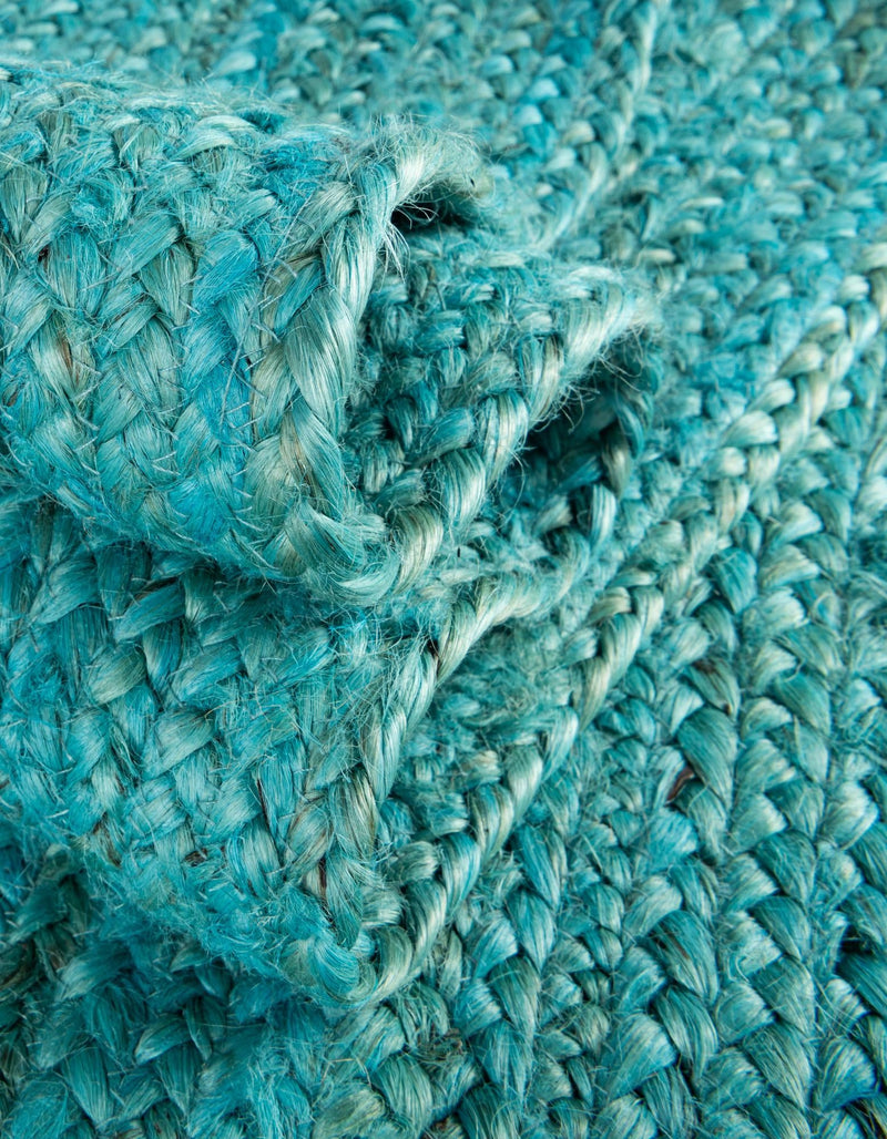 Woven Seaside Jute Collection Area Rug - Savannah (Turquoise) Rectangle Turquoise lifestyle 21
