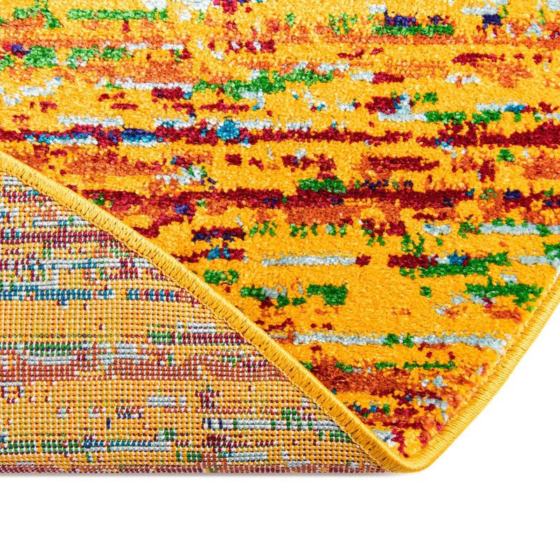 Caribbean Cove Collection Area Rug - Lucia Round Yellow lifestyle 68