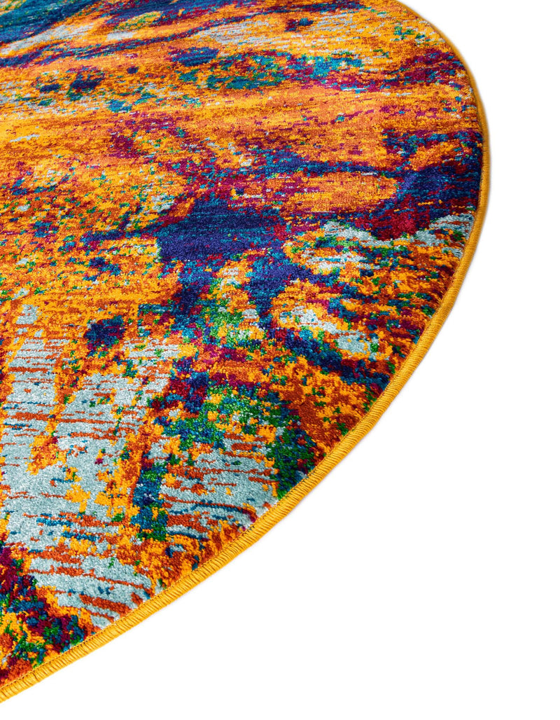 Caribbean Cove Collection Area Rug - Bequia Round Multi lifestyle 50