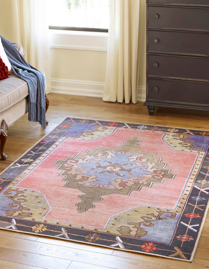 Heritage Elegance Collection Area Rug - Winterthur (Pink) Rectangle Pink lifestyle 2