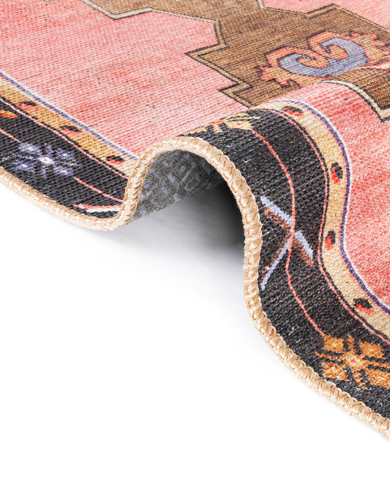 Heritage Elegance Collection Area Rug - Winterthur (Pink) Octagon Pink lifestyle 26